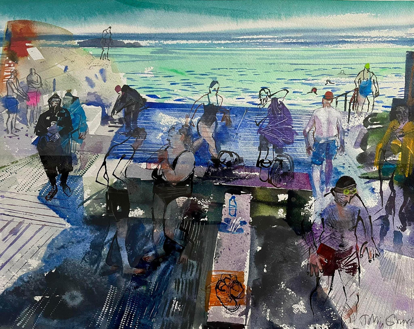 Winter Bathers For Sale - John Short Irish Visual Artist