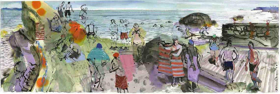 Summer Swim Colourful For Sale - John Short Irish Visual Artist